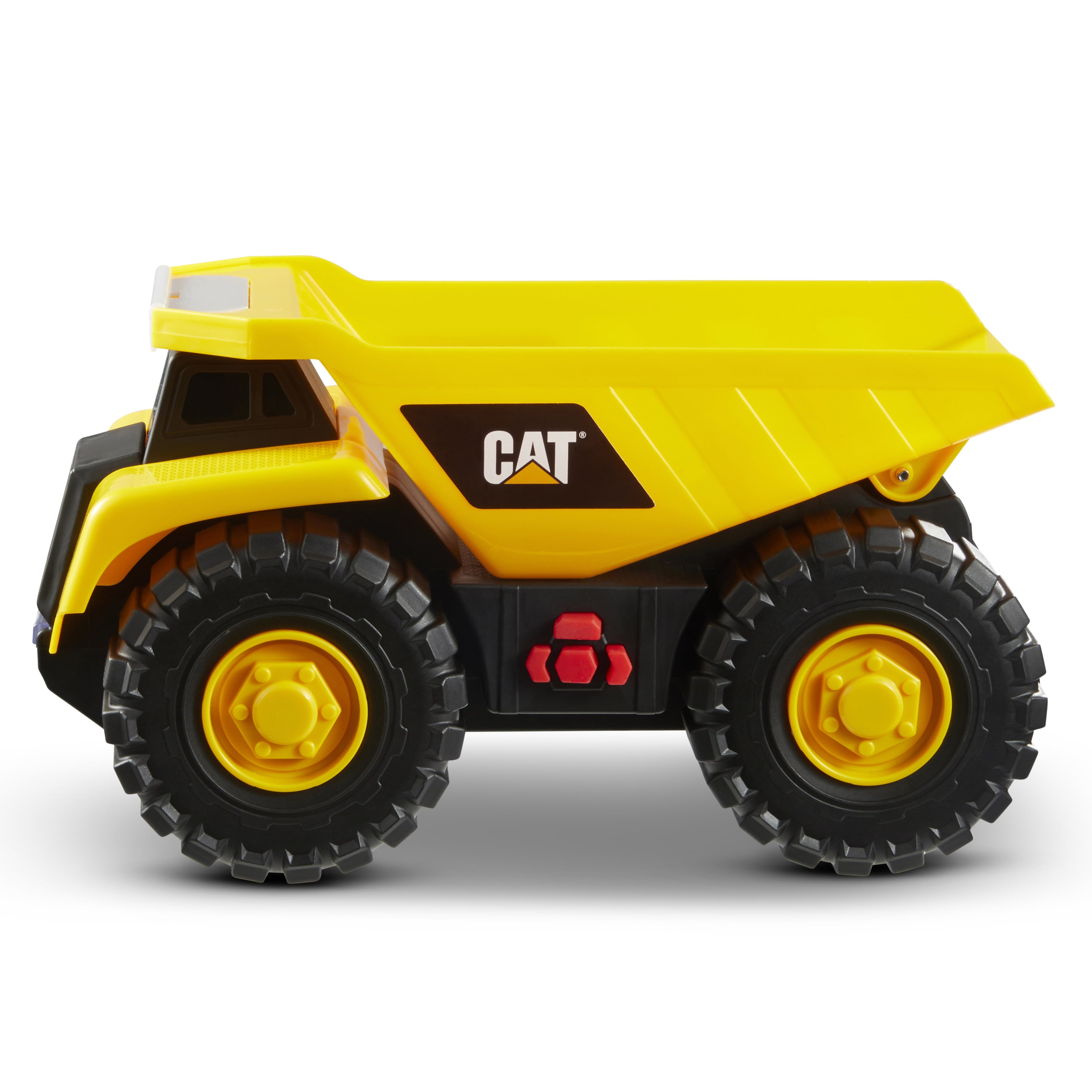 Cat Tough Machines Light and Sound Toy Vehicle Set Including Bonus Hard Helmet. Includes Cat Officially Licensed Dump Truck and Front End Loader.