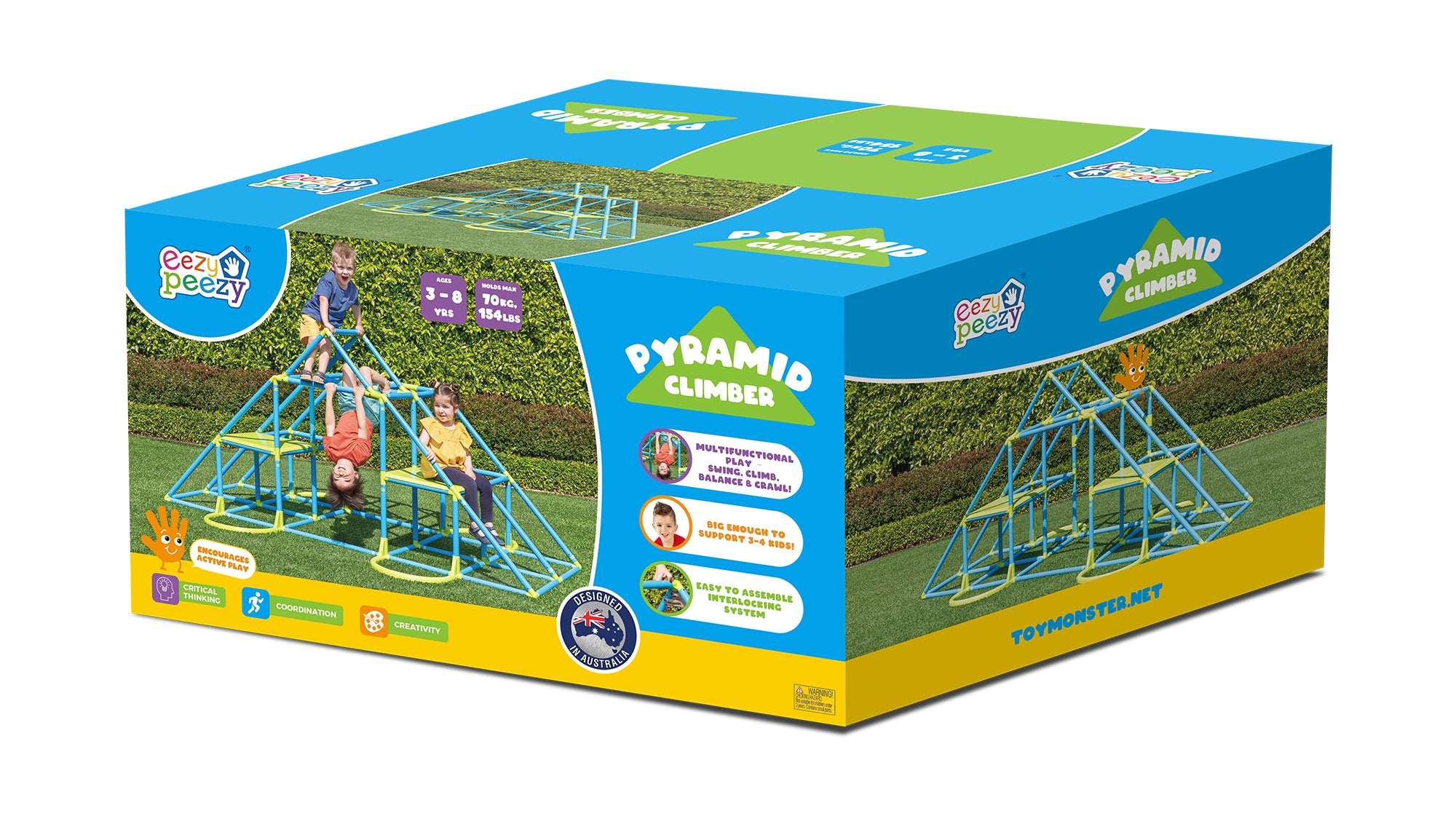 Eezy Peezy MEGA Pyramid Monkey Bar Climbing Tower - Ages 3-8