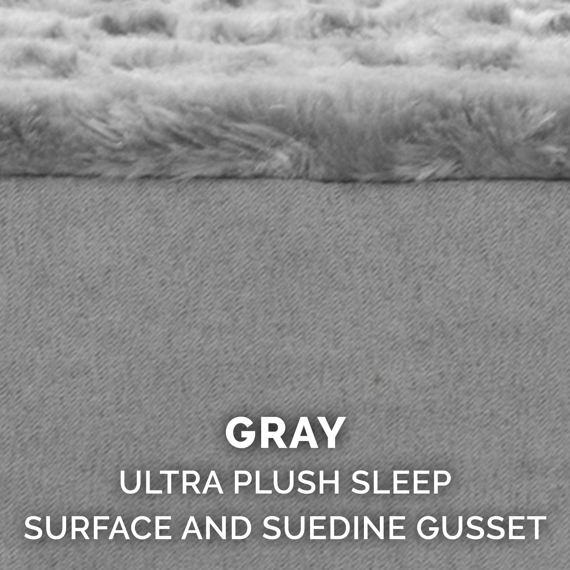 FurHaven Pet Products | Deluxe Plush Pillow Pet Bed for Dogs and Cats， Gray， Extra Large