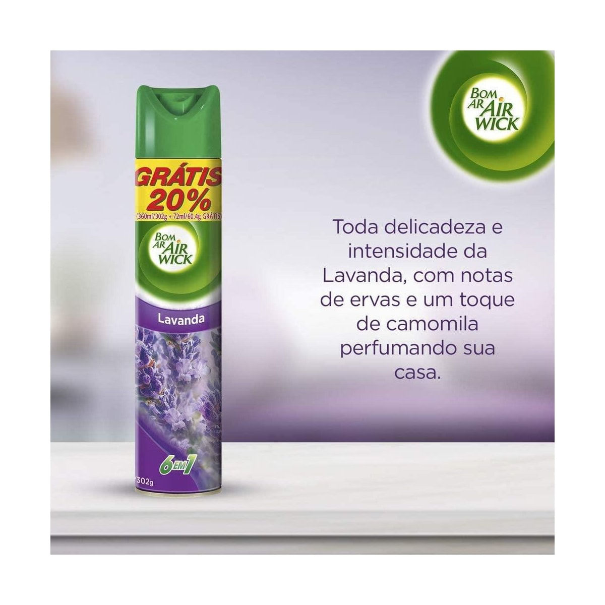 Aromatizador Bom Ar Aerossol Lavanda 432ml Oferta