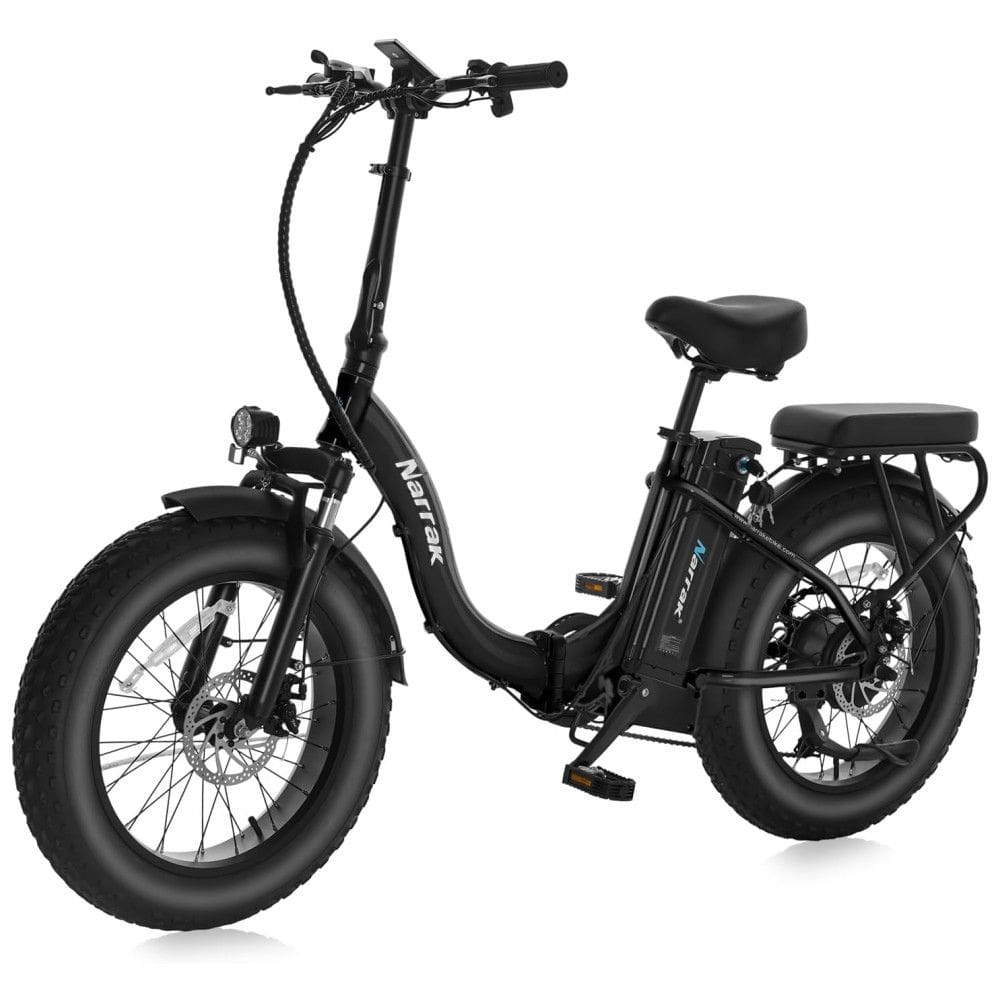 Bicicleta Elétrica Dobrável Narrak S129 com Motor Traseiro 750W (Pico 1100W), Bateria 48V 13Ah, Freios a Disco Duplos e Transmissão SHIMANO