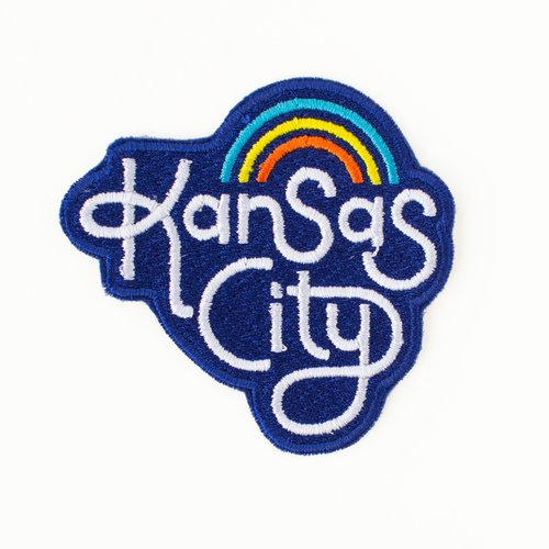 Retro Kansas City Embroidered Iron-on Patch