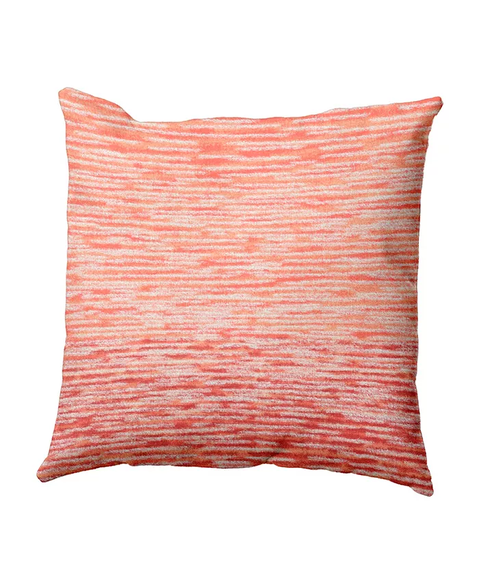 E by Design Ocean View 16 Inch Orange Decorative Geometric Throw Pillow