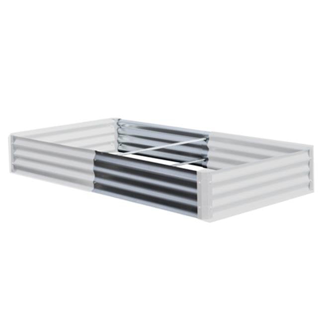 EarthMark MGB-L024 Bajo Series 36 x 10 in. Galvanized Metal Raised Garden Bed Extension Set