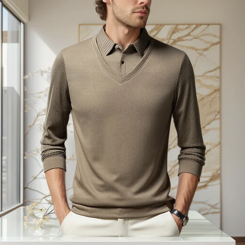 Camisa Preston™ com Colete Sobreposto e Estilo Executivo Casual /  Para Homens que Vestem Personalidade com Sofisticação!