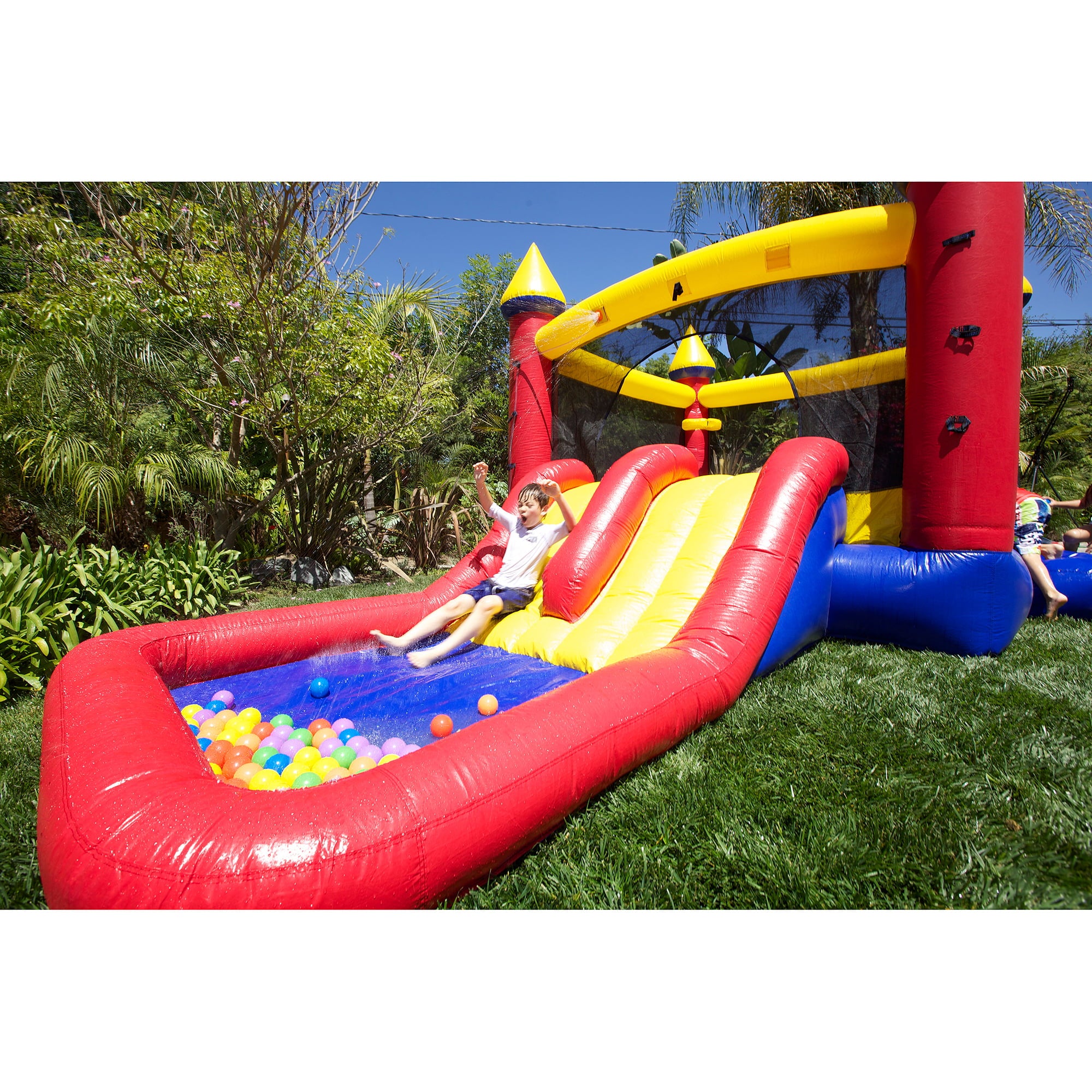 JumpOrange JOK-Ccastle18 Kiddo Jump N Water Slide Fun Bounce House