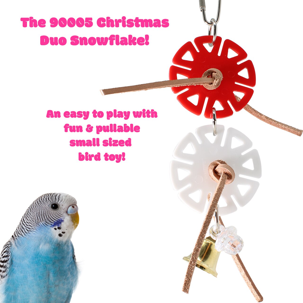 90005 Christmas Duo Snowflake Bird Toy
