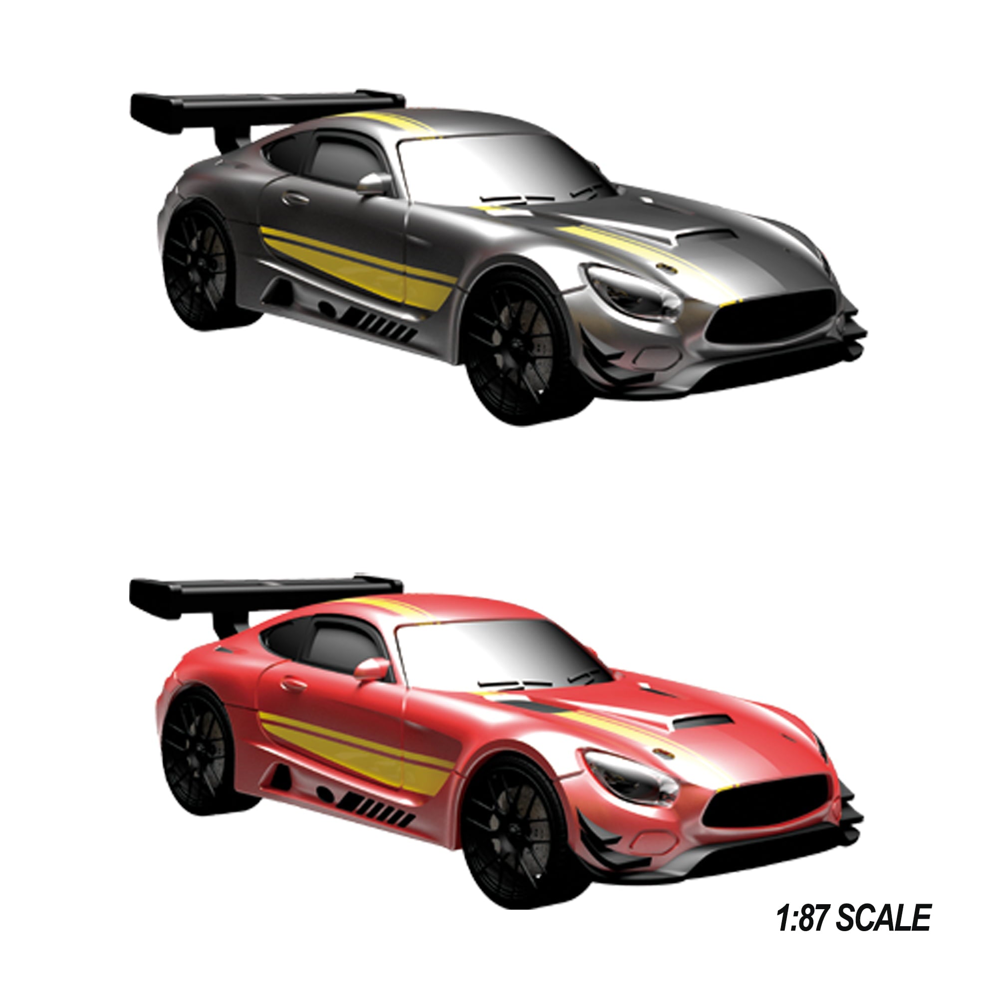 Micro Slot Car Racing Set Toy - 1:87 Scale - Small Track Set， Ages 5 and up