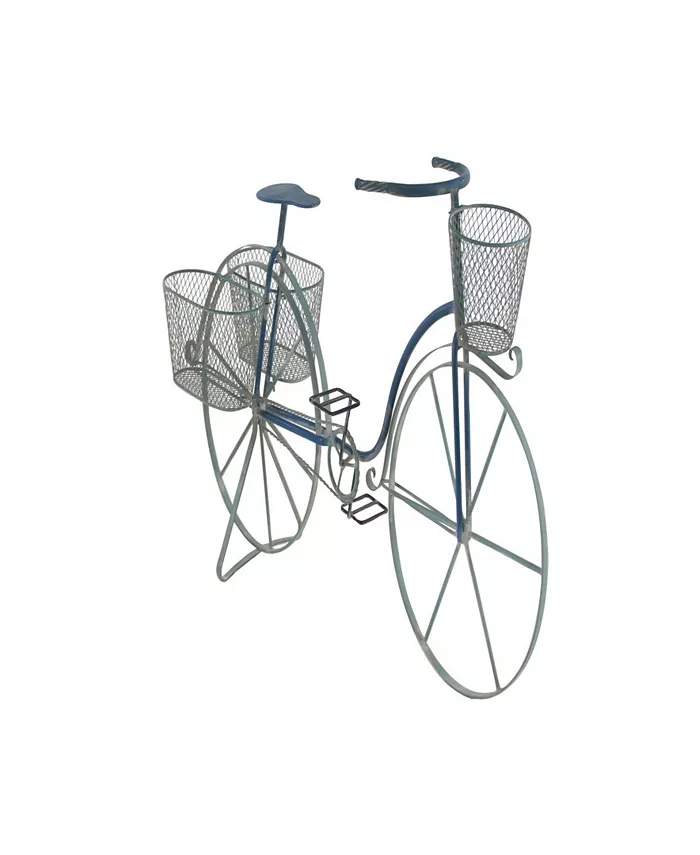 Rosemary Lane Blue Metal Vintage Plantstand， 50