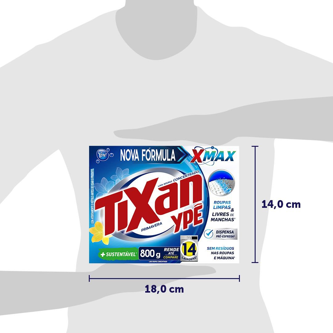 Sabao em Po Tixan Ype Primavera 800g