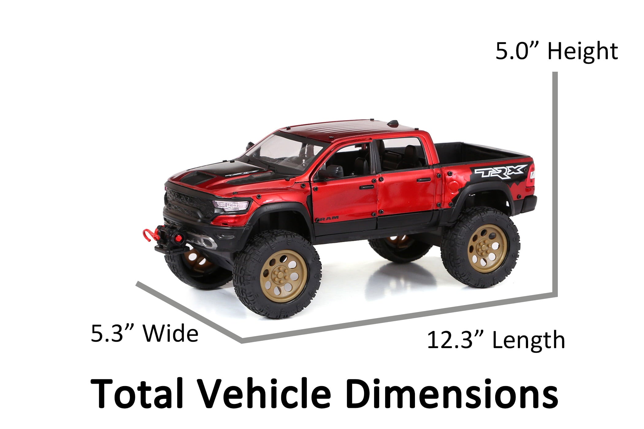 Adventure Force Free Wheeling Metal Vehicle Playset RAM Truck， Bike Child 3 and up