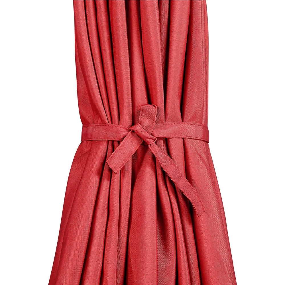 Easyfashion 9ft Red Octagon Market and Table Patio Umbrella