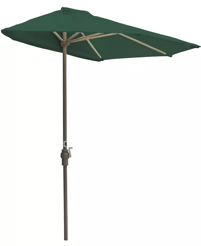 Blue Star Group OFF-THE-WALL BRELLA， 9' Wide Half Umbrella， SolarVista Fabric