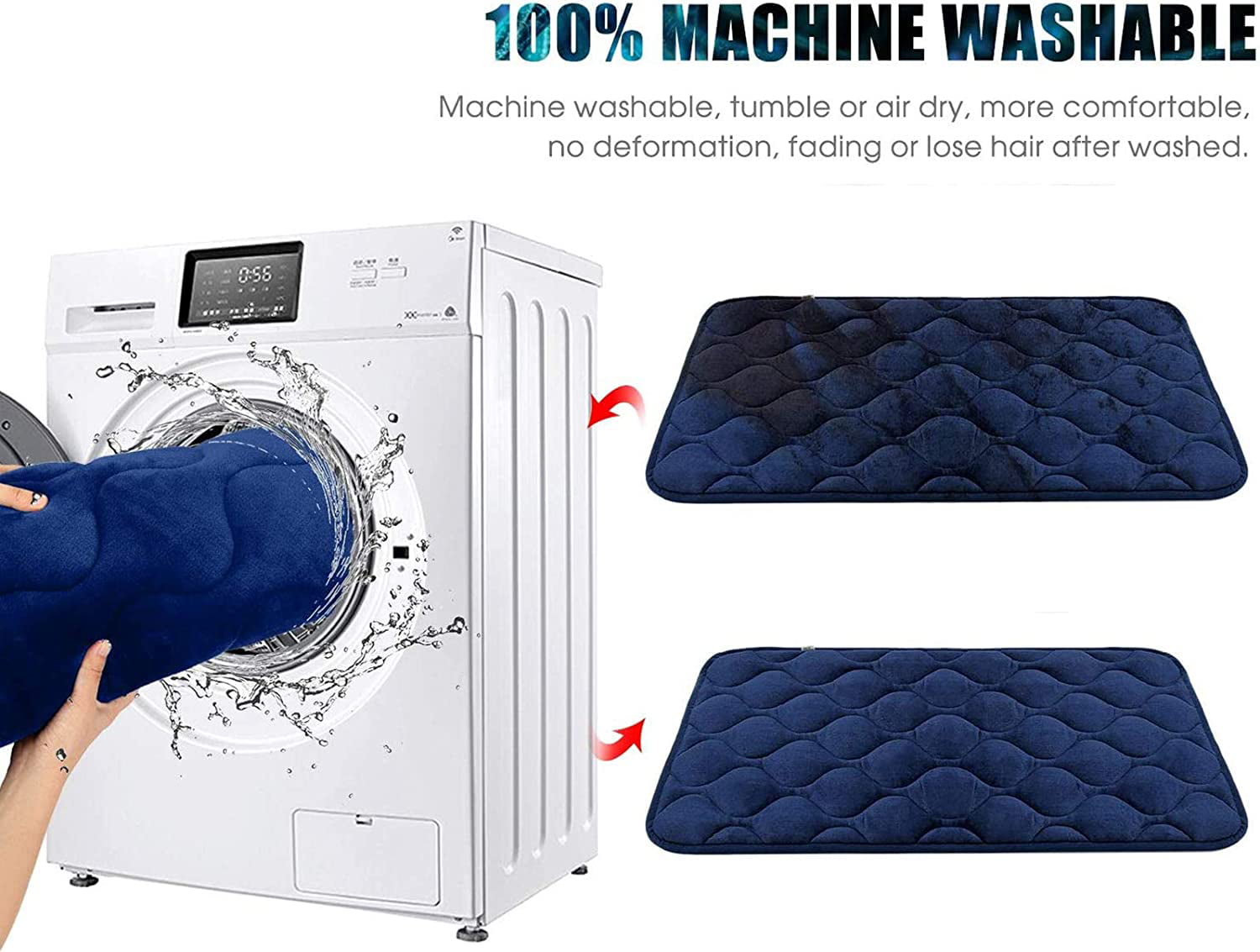 Dog Bed Mat Dog Crate Pad Washable Dog Mattress Pets Kennel Pad for Large Medium Small Dogs and Cats， 30