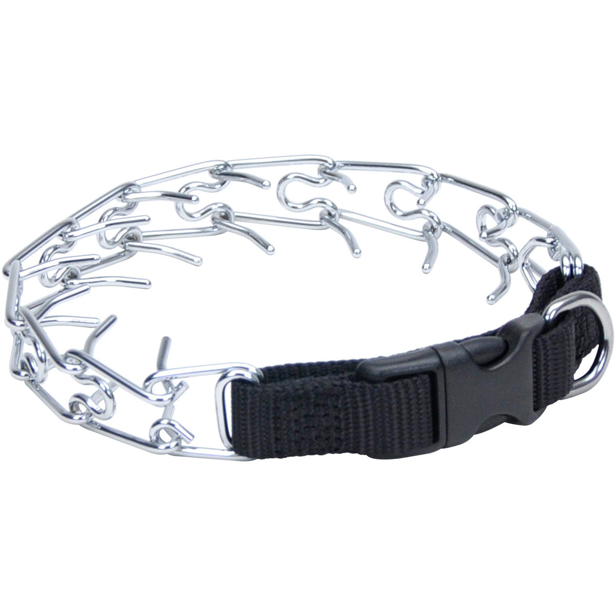 Coastal - Titan - Easy-On Dog Prong Training Collar with Buckle， Black， 2.0 mm x 14