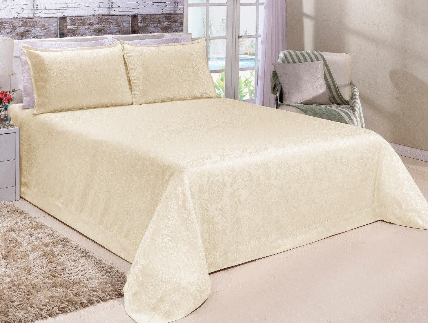 Jogo de Cobre Leito + Fronhas Royal Dreams™ / Desvende a Magia do Tecido Jacquard e Envolva-se na Sofisticação de Padrões Elevados!