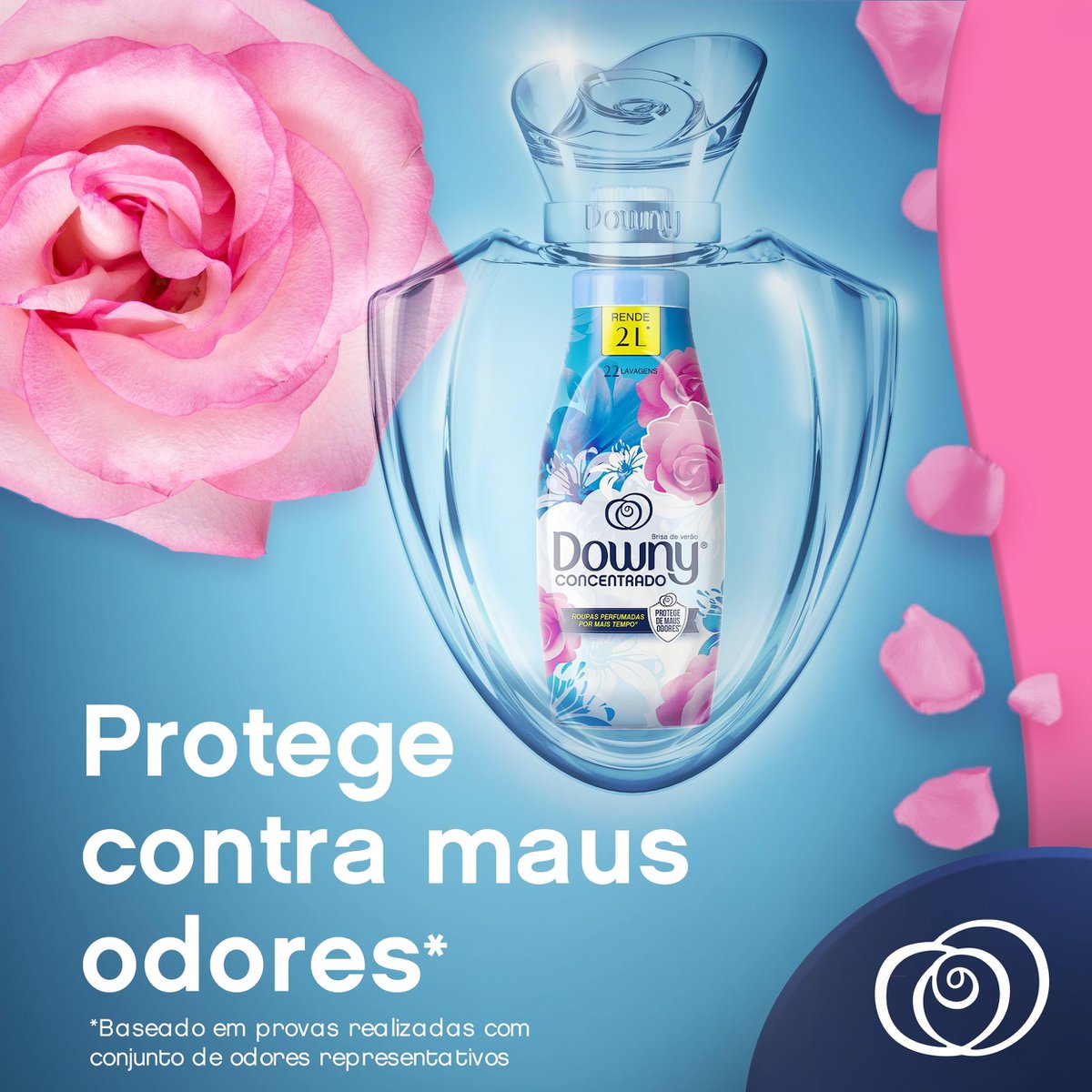 Kit com 4 Unidades de Amaciante Downy Concentrado Brisa de Verao 3 L