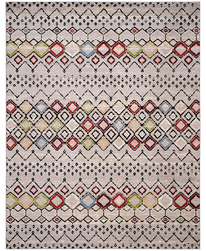 Safavieh Amsterdam 108 Light Gray and Multi Rug