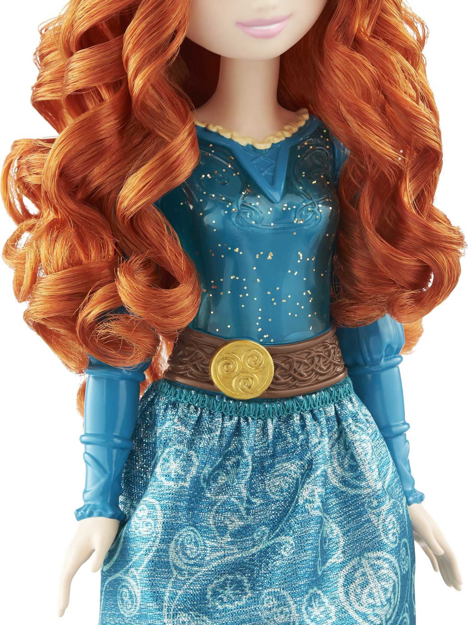 Disney Princess Merida Fashion Doll with Red Hair, Blue Eyes & Hair Accessory, Sparkling Look