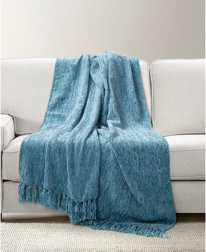 Lush Dandeacutecor Chenille Tassel Throw， 50