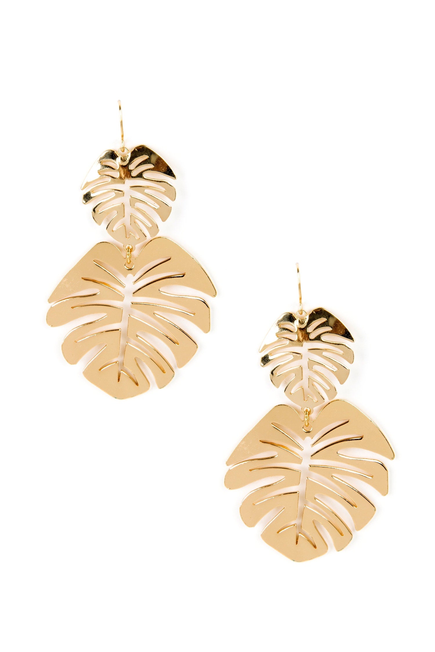 Double Palm Leaf Earrings