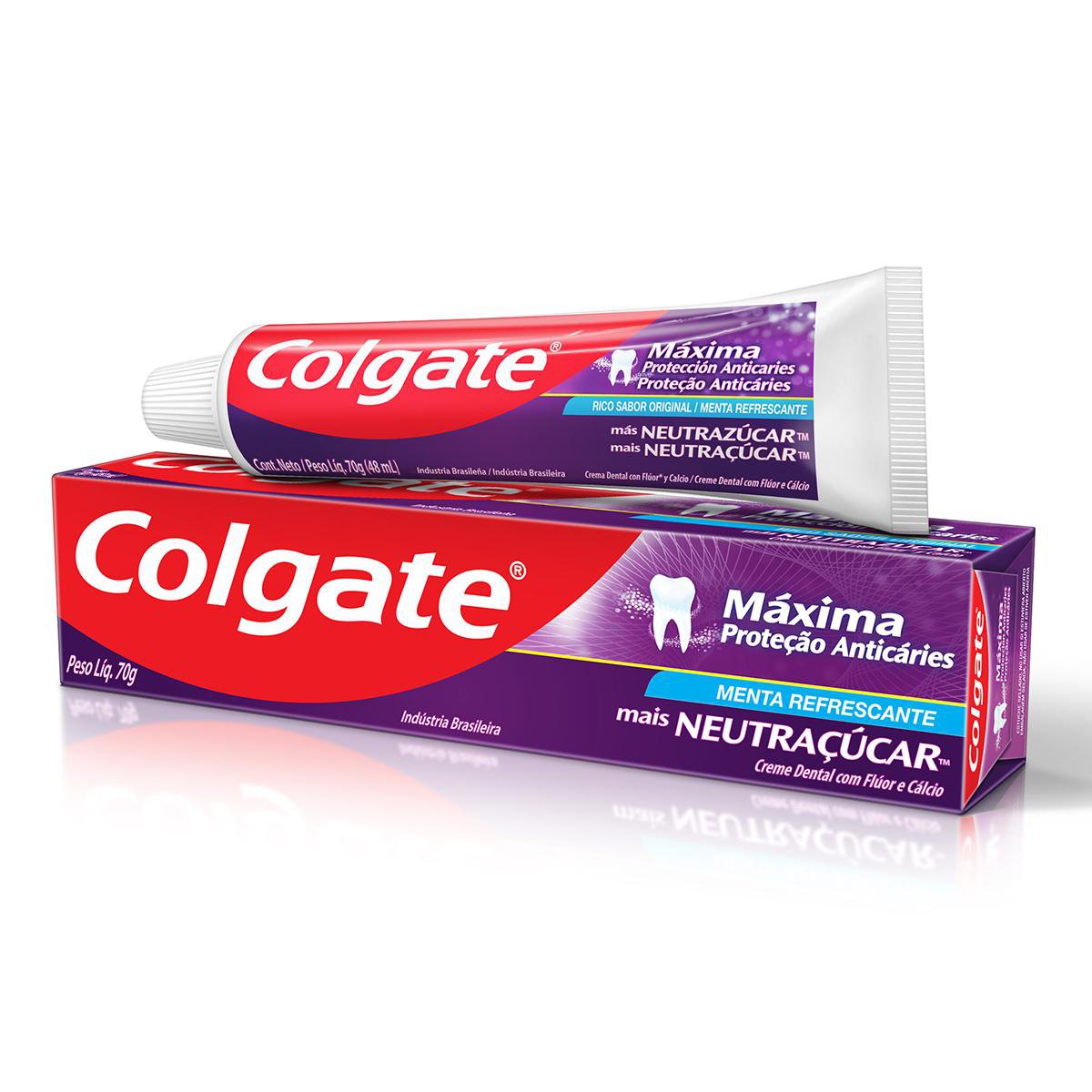 Creme Dental Colgate Maxima Protecao Anticaries Neutracucar Menta Refrescante 70g