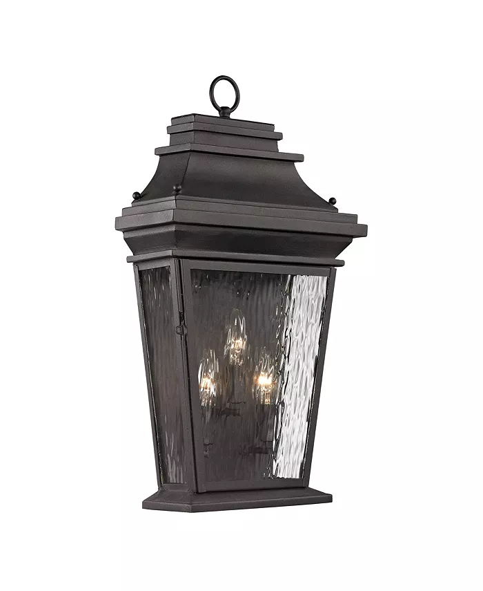Macy's Forged Provincial Collection 3 light outdoor sconce in Charcoal