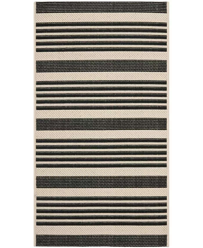 Safavieh Courtyard Black and Bone 2' x 3'7