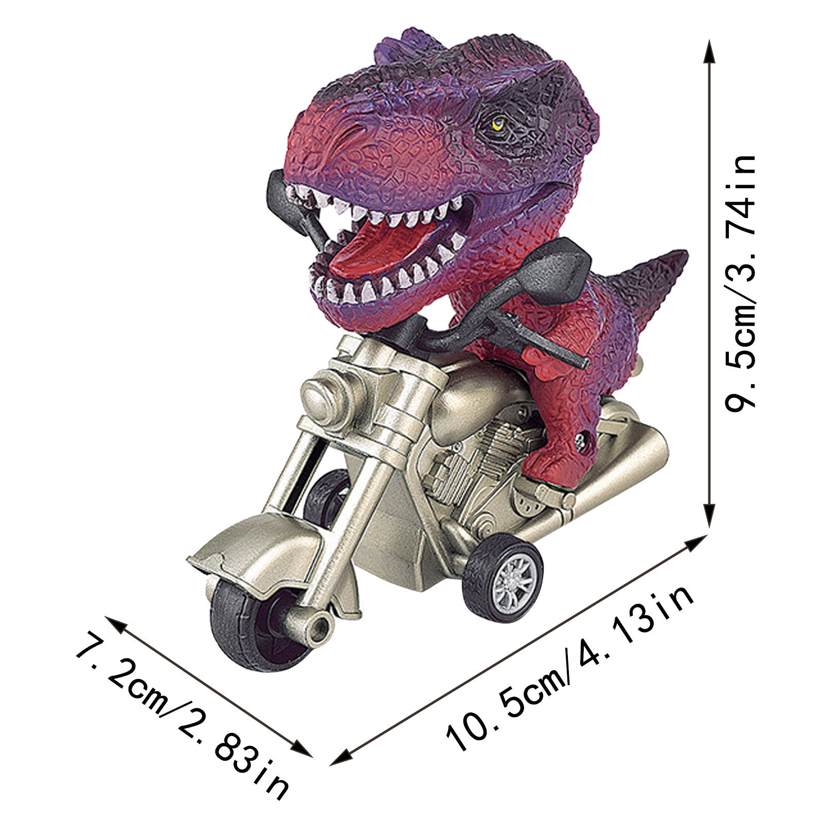 Sehao Dinosaur Toy Cars Friction Powered Motorcycle Game And Monster Dino Toys For Boys Age 3 4 5 6 7 Plastic Car Model Brown