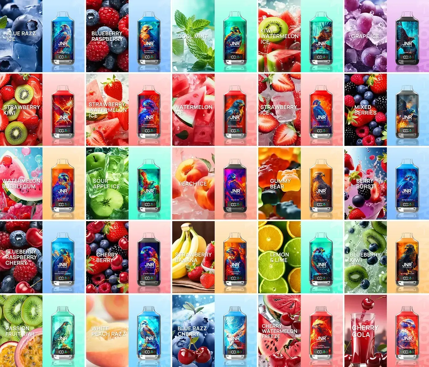 🔥 JNR Falcon-X 18K 💨 Disposable Vape with Smart Display