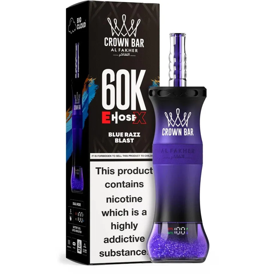 Al Fakher Crown Bar E-Hose X Disposable – 60000 Puffs 🔥