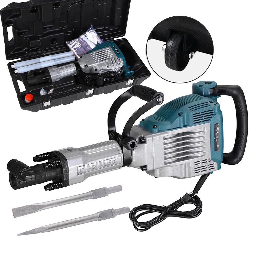 Yescom 3600W Electric Jackhammer Demolition Breaker w/ Rolling Case