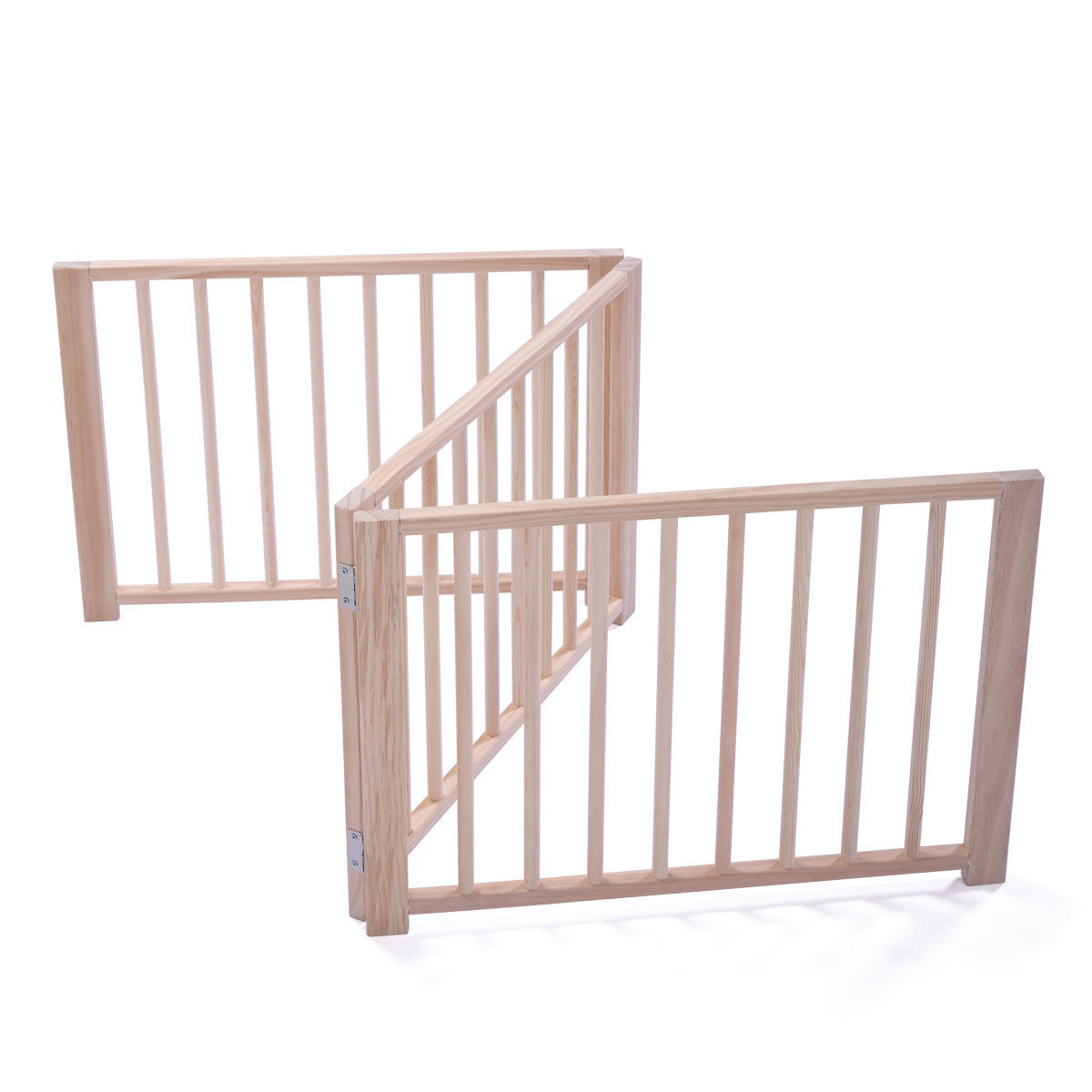 Eccomum 3-Piece Adjustable Solid Wood Construction Pet Fence Free Standing Small puppy Gate for indoor