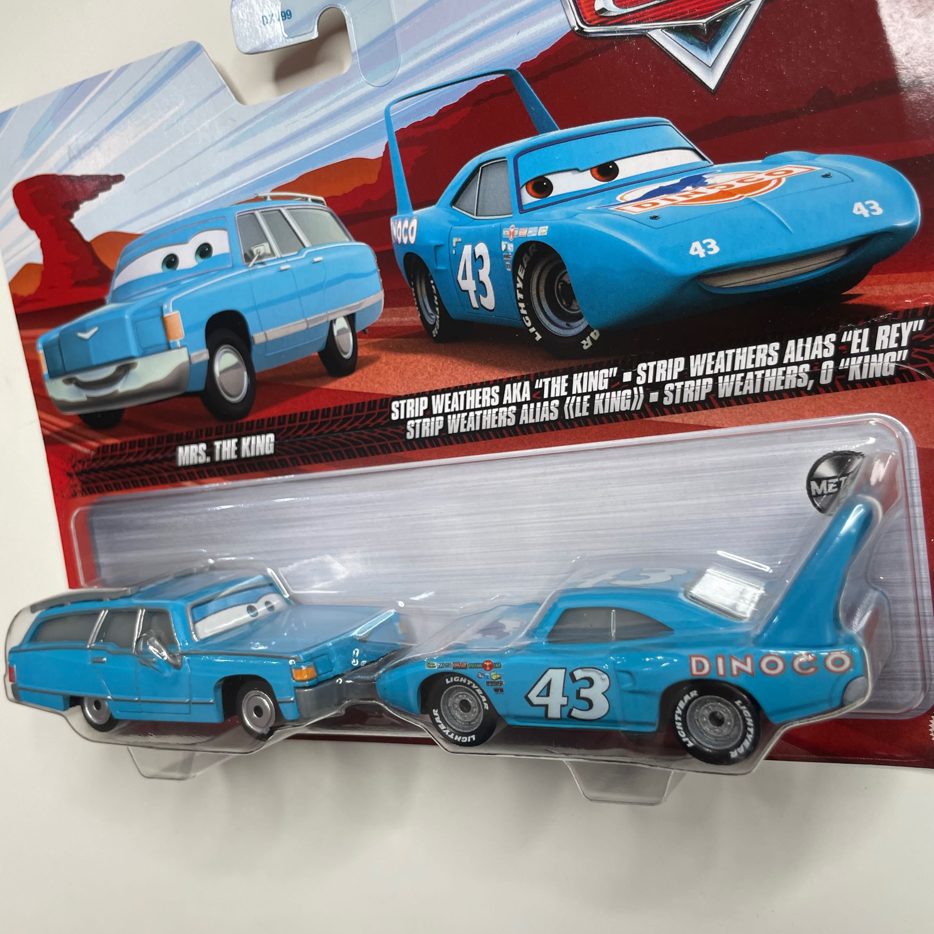 Disney Pixar Cars 3， Mrs. The King and Strip Weathers 2-Pack， 1:55 Scale Die-Cast Cars