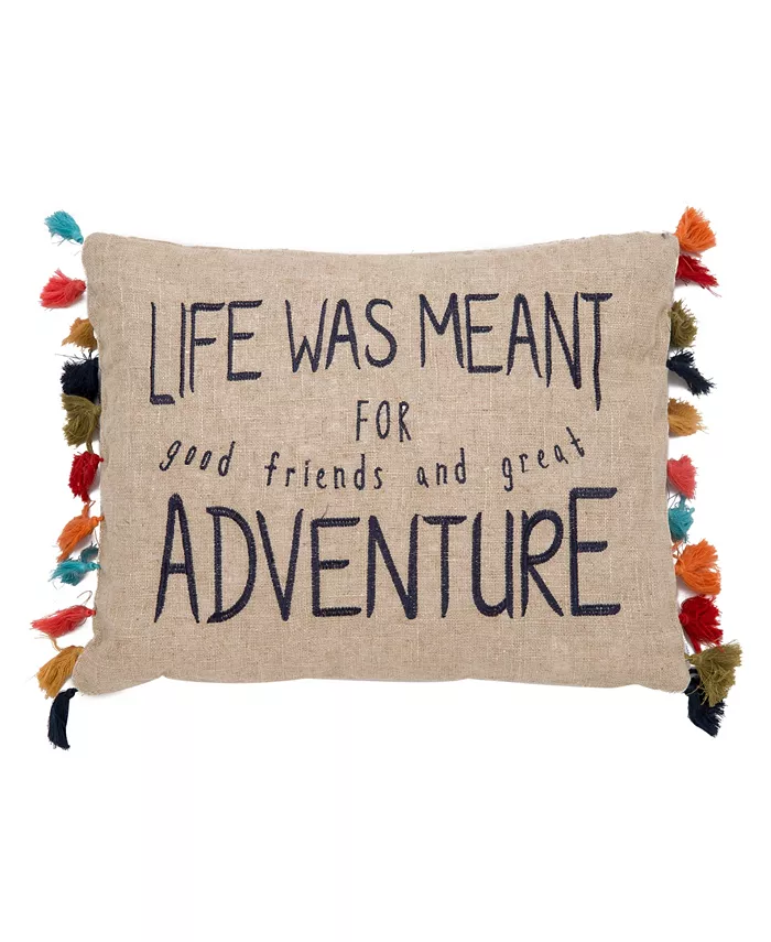 Levtex Karia Life Was Meant For Adventure Decorative Pillow， 14