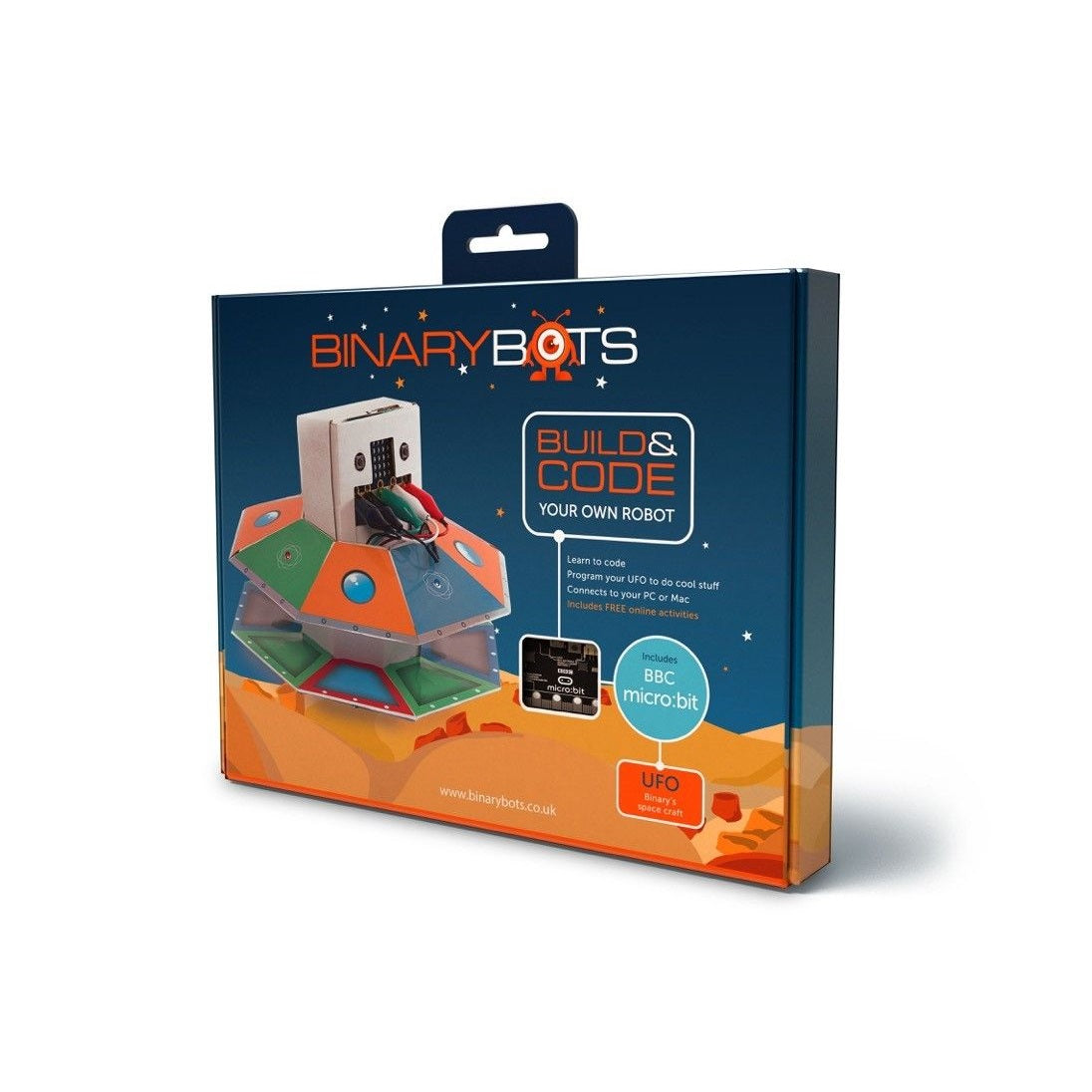 TTS BBC: Micro-Bits UFO Robots – Programmable Robots， Carboard to Code UFO Binary Bots， Coding Robot Toy for Programming and Learning (Pack of 1)