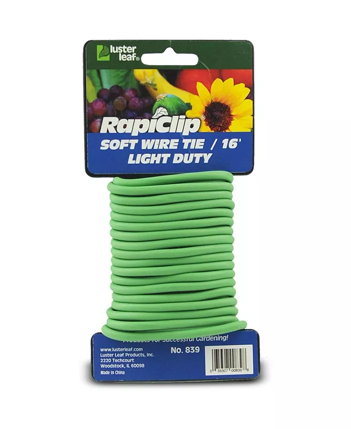Luster Leaf Inc Luster Leaf 856 Rapiclip Vinyl Stretch Plant Wire Tie， Green