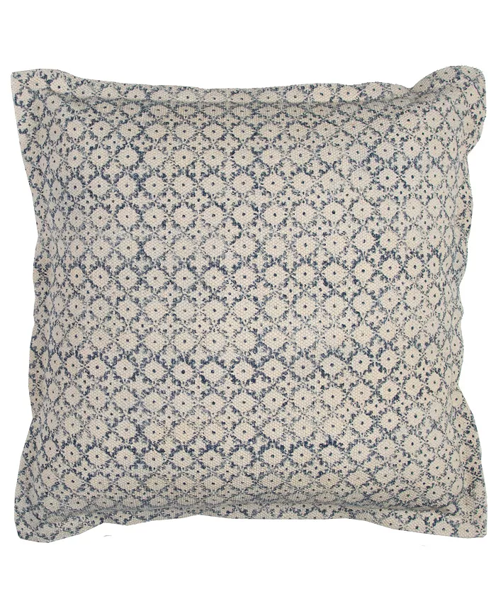 Rizzy Home Ditsy Polyester Filled Decorative Pillow， 22