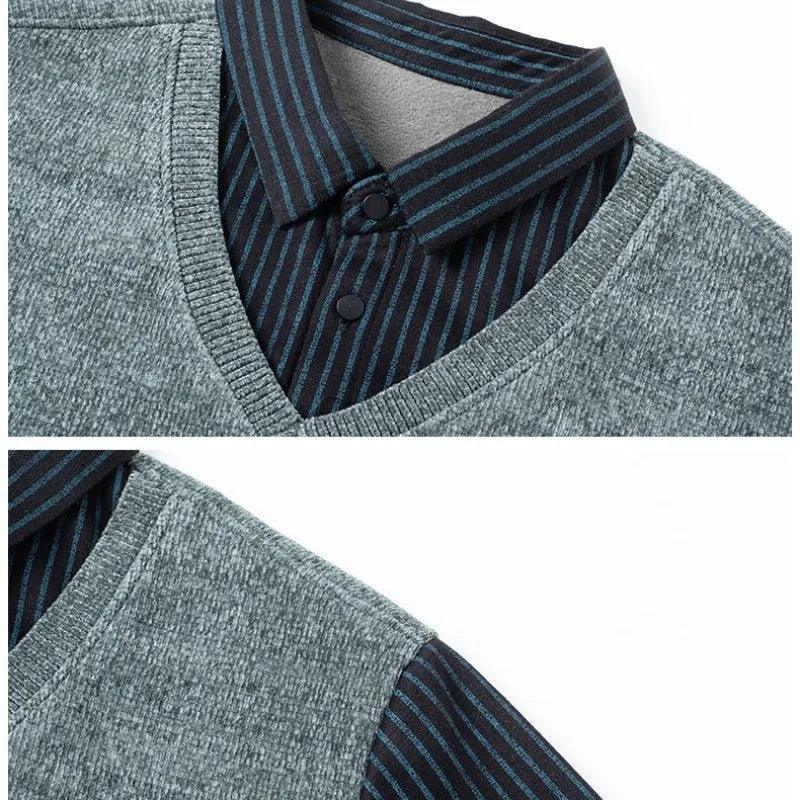 Camisa Social com Colete em Tricô Dublin™ 2 em 1 / A Elegância de Duas Peças Com a Comodidade de Uma!