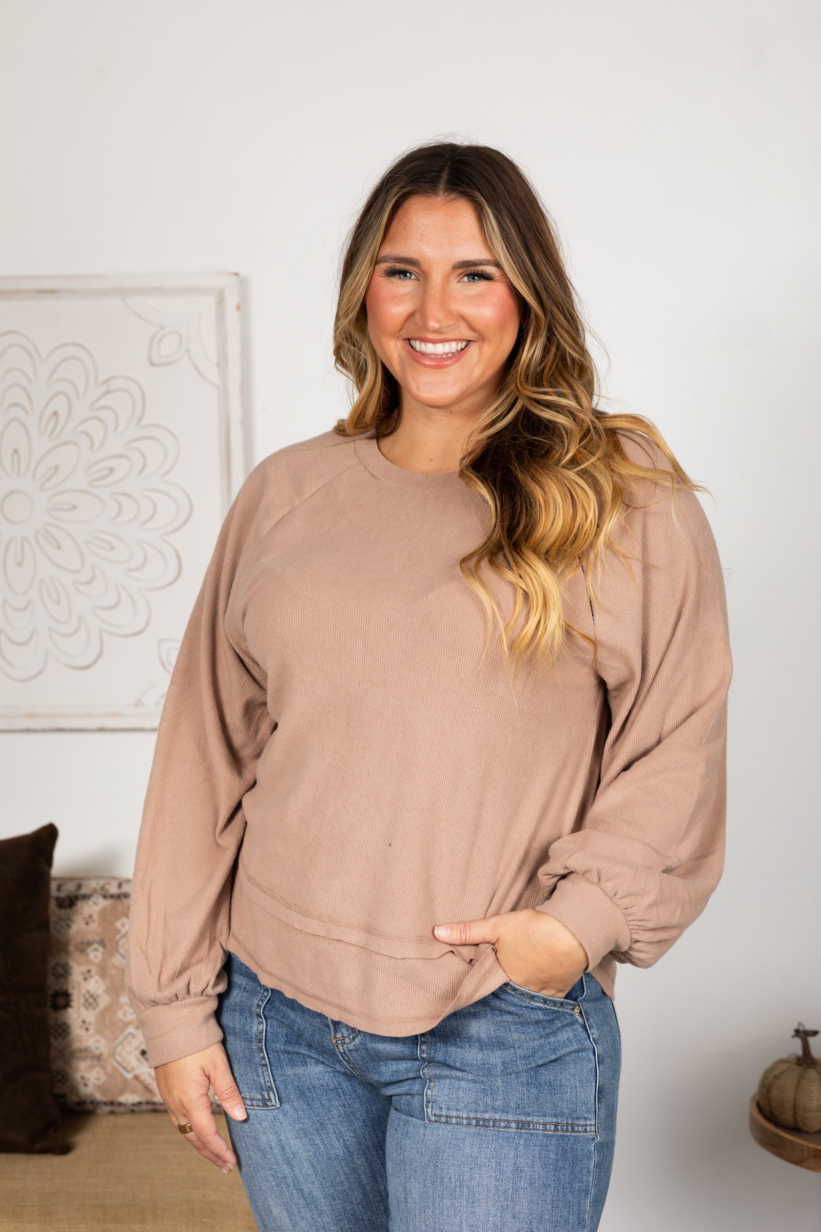 Casual Cutout Long Sleeve Knit Top