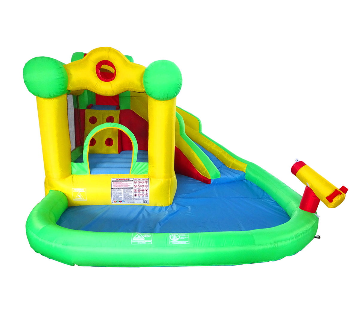 Pogo Bounce House Backyard Kids Home Water Park Inflatable Water Slide with Bouncer