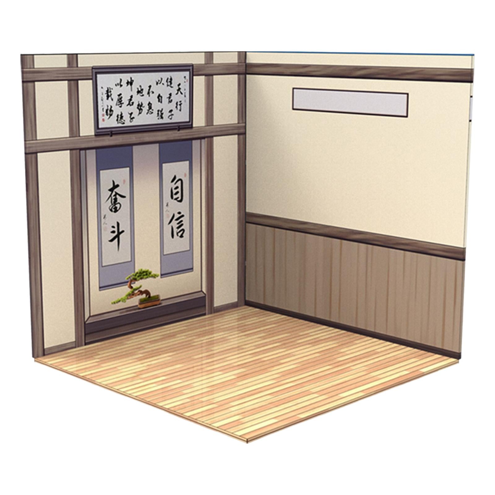 1:12 Backdrop Scene Layout Display Background Vehicle Model Showcase ama Organizer for Action Figures Diecast Car Dolls Study Room