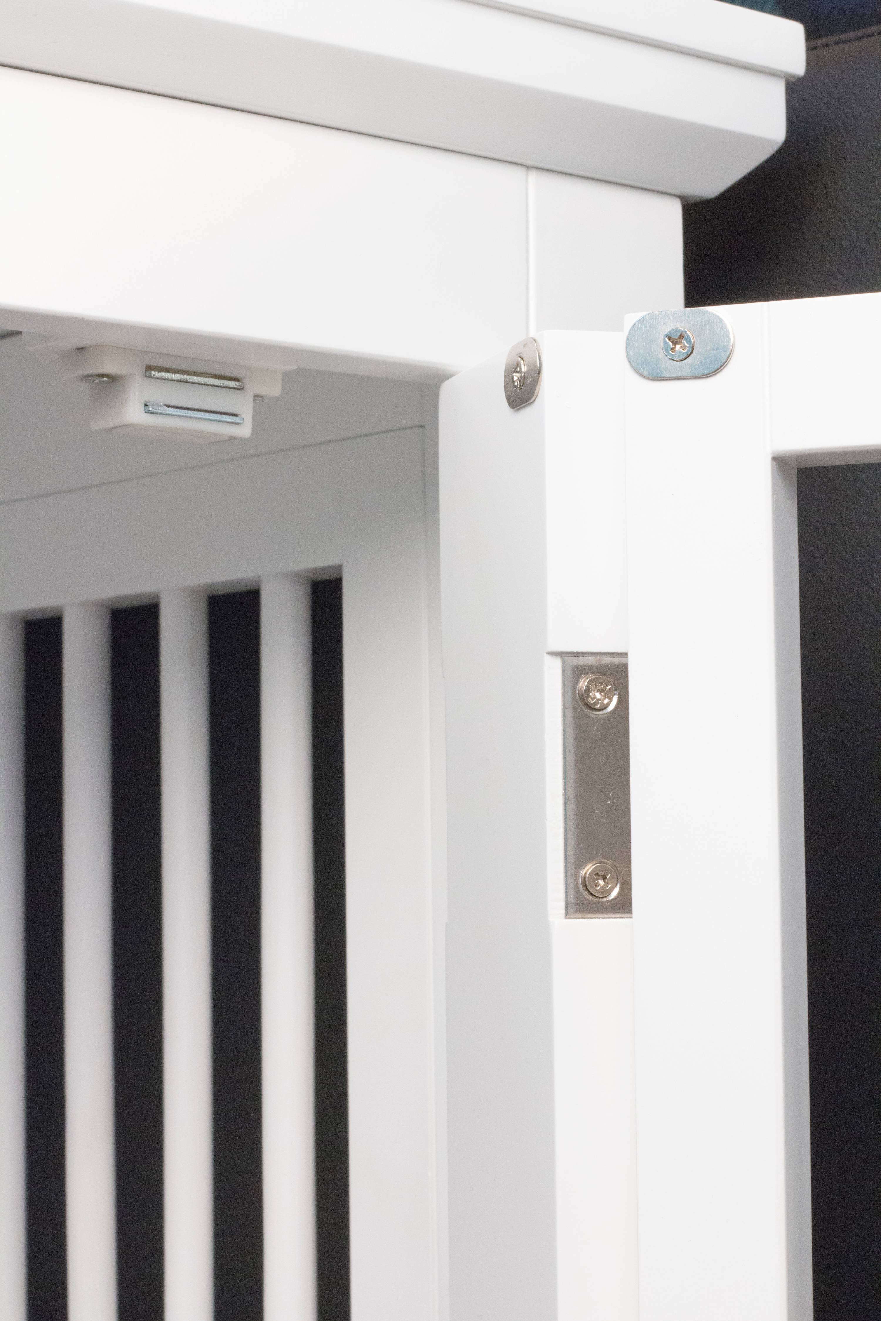 Zoovilla Triple Door Dog Crate， White， Medium， 30.63