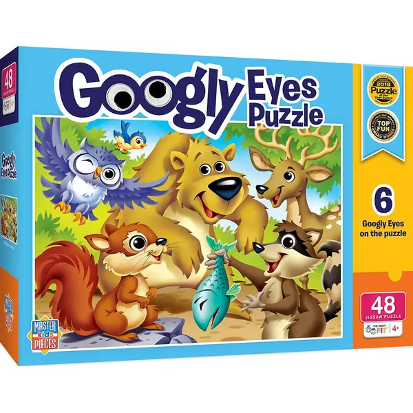 Masterpiece Puzzle 48-Piece Googly Eyes Woodland Animals Puzzle