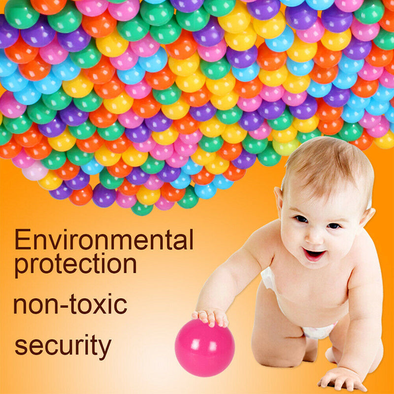MageCrux 100pcs Colorful Plastic Ball Pit Balls Crush Proof Ocean Ball Kids Toy Games