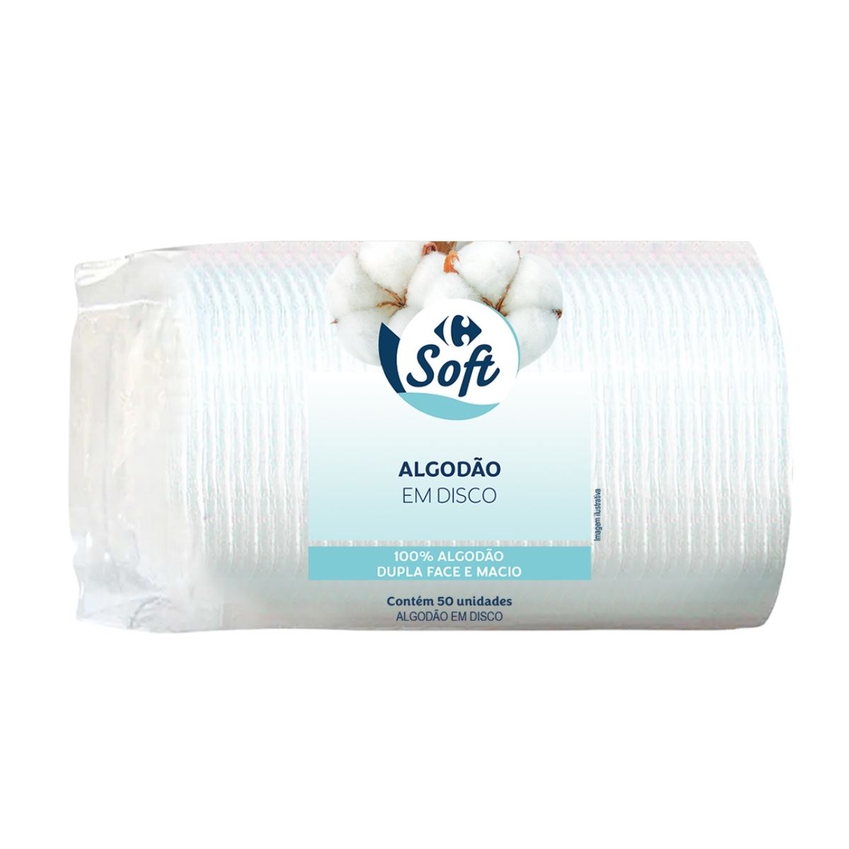 Disco de Algodao Carrefour Soft 50  unidades