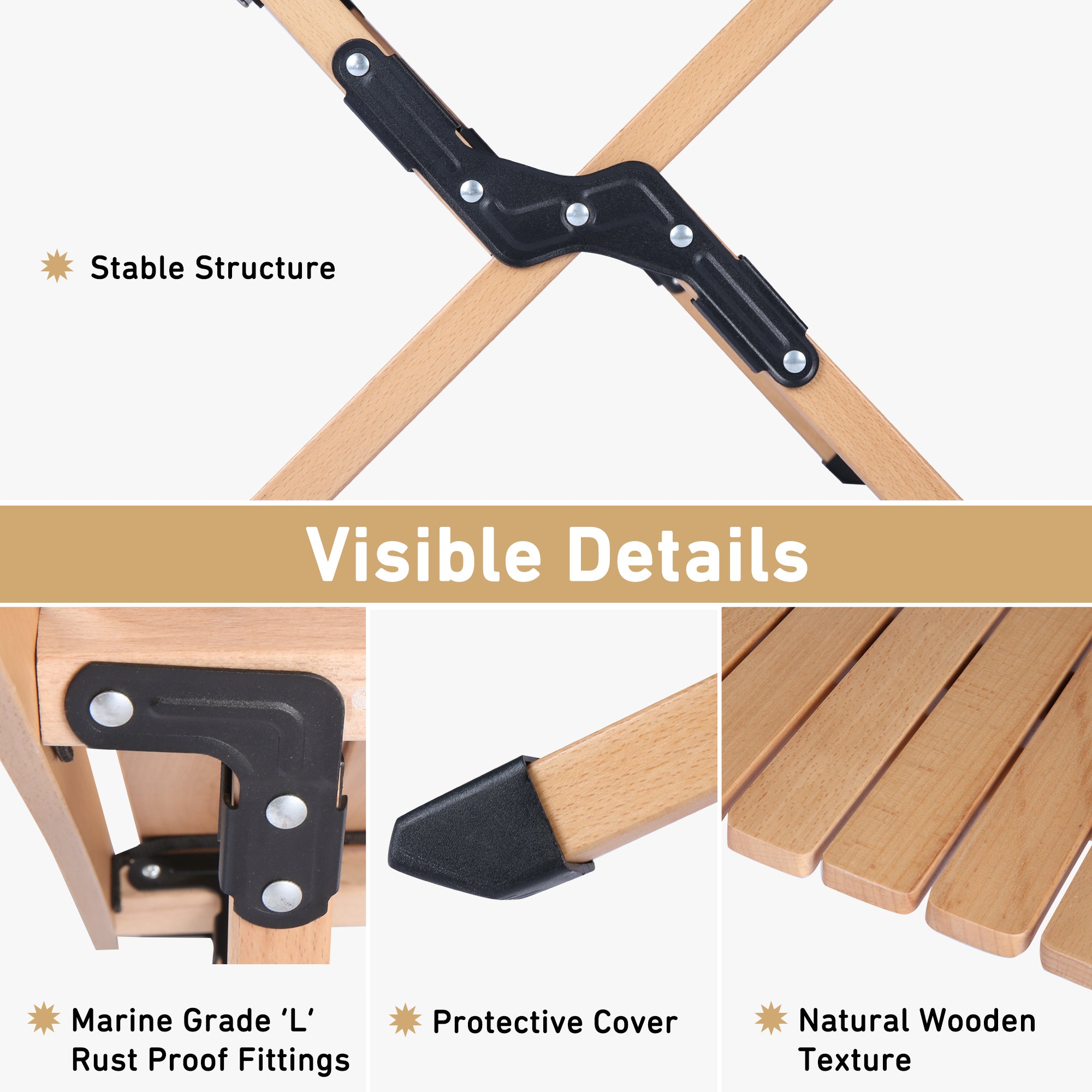 KARMAS PRODUCT Folding Outdoor Camping Wooden Table - Lightweight Roll Up Picnic Table with Carrying Bag， for Beach Backyard BBQ Party Fishing