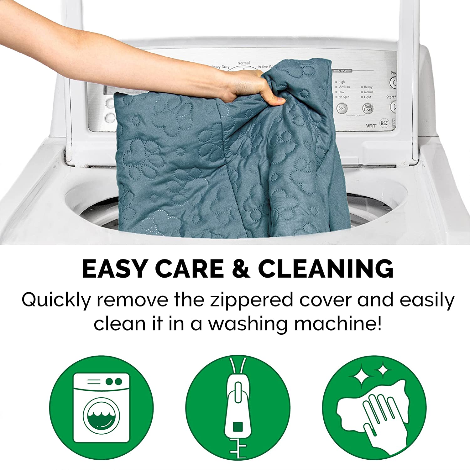 Furhaven XL Orthopedic Dog Bed Pinsonic Quilted Paw L Shaped Chaise w/ Removable Washable Cover - Bluestone， Jumbo (X-Large) Orthopedic Foam Jumbo L Chaise - Quilted Paw (Bluestone)