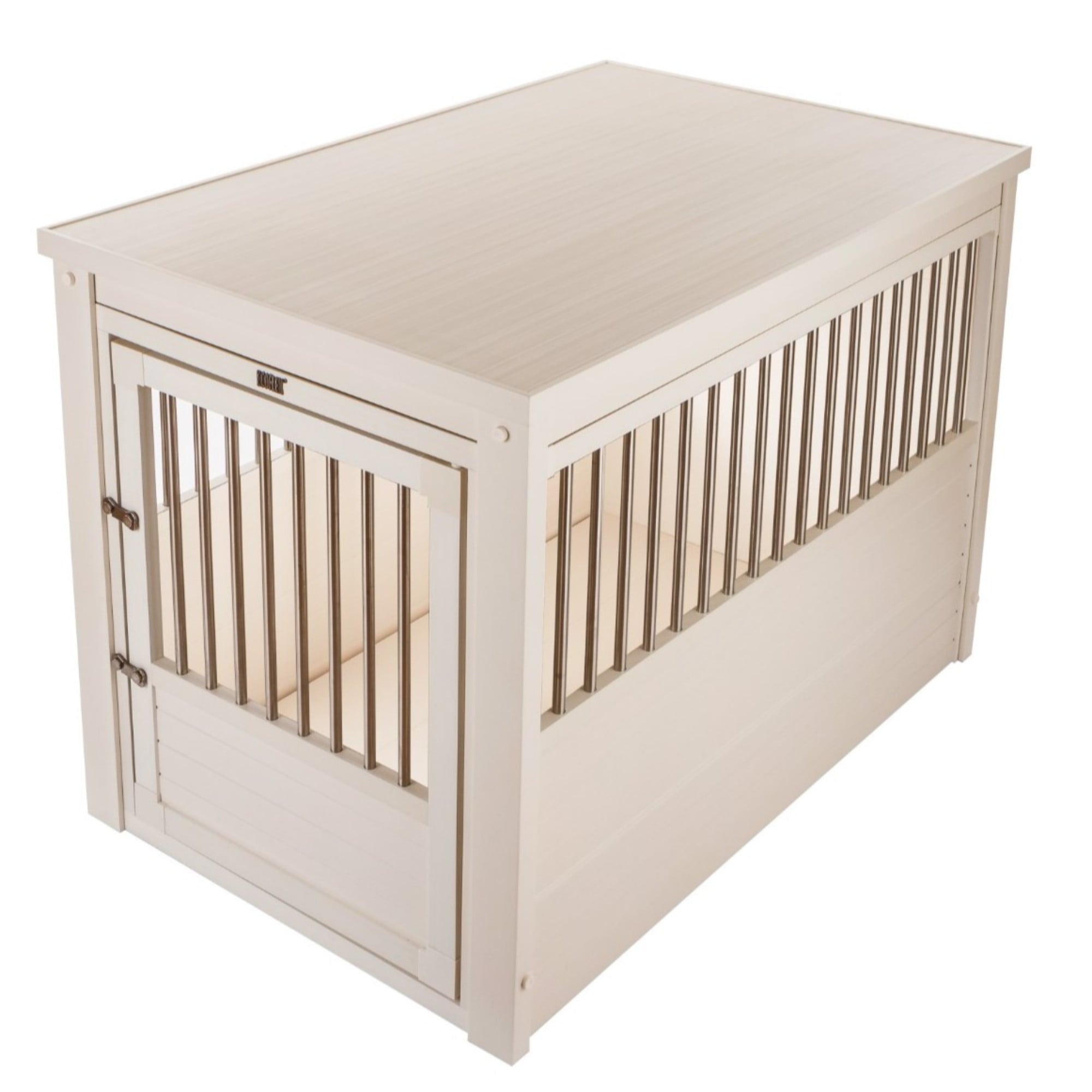 ECOFLEX Dog Crate End Table - Antique White Large