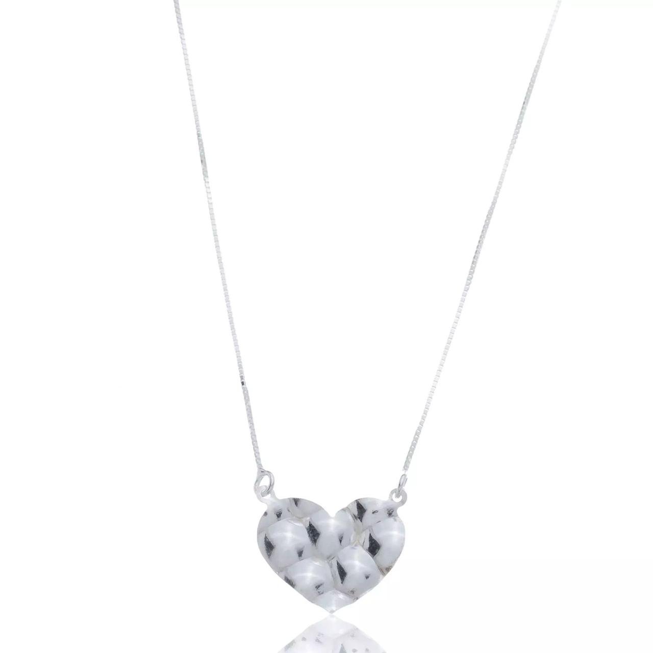 Colar Coração Amassadinho